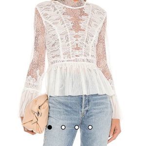 Bardot lace top
